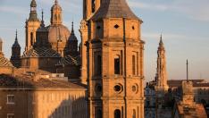San Juan de los Panetes, el Pilar y la Seo, vistos desde el Torreón de la Zuda.
