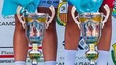 Laura Martínez y Marc Zafra, líderes de la Vuelta al Bajo Aragón cadete