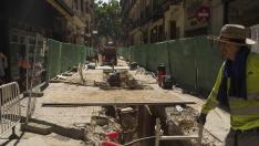Así avanzan las obras en la calle San Miguel de Zaragoza