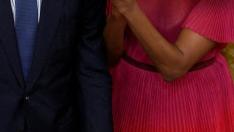 Barack y Michelle Obama presentando sus retratos en la Casa Blanca