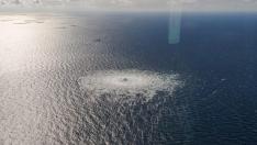 Fuga de las tuberías de Nord Stream 2 en el mar Báltico.
