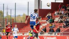 Una jugada del último partido del Real Zaragoza, el sábado pasado en Miranda de Ebro.