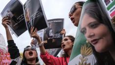 Protestas por la muerte de Masha Amini en Estambul.