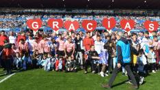 Partido de Aspanoa entre los veteranos del Real Zaragoza y de la AFE en La Romareda