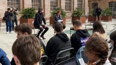 Ada Colau, en un acto en el campus de Comunicación de la Universitat Pompeu Fabra.