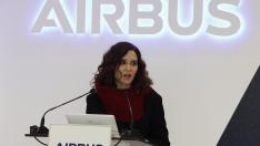 Ayuso visita Airbus en Getafe