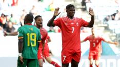 Breel Embolo, autor del gol para Suiza en el duelo del Mundial de Qatar ante Camerún