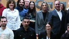 Premiados, jurado, autoridades y presentadores en el Patio de la Infanta, tras la gala de los Premios Crear 2022
