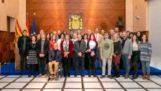 Foto de familia de la presentación de los proyectos 'Mi casa' y 'Rumbo' este jueves en la Delegación de Gobierno de Zaragoza