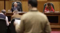Azcón y María Navarro, este jueves en el pleno del Ayuntamiento de Zaragoza