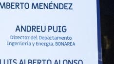 De izquierda a derecha, Luis Humberto Menéndez, Francisco Mur, Andreu Puig, Alberto Escoda y Luis Alberto Alonso, integrantes de la mesa redonda.