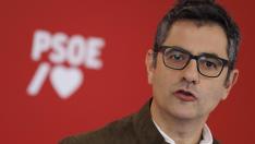 Félix Bolaños en un acto en la sede del PSOE el pasado domingo.
