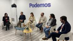 Presentación de los candidatos de Podemos Aragón este jueves en Zaragoza