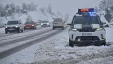Temporal de nieve en la provincia de Huesca, este lunes 16 de enero.