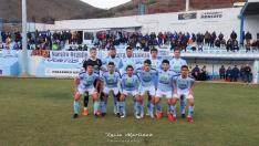 Imagen del once inicial del Brea en el partido ante el Cirbonero.