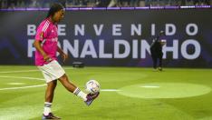 Ronaldinho antes del partido