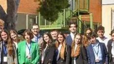 Jóvenes participantes en la fase regional del EYP celebrada en 2022 en Zaragoza.