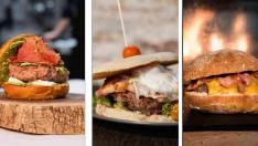 Tres de las hamburguesas que participan en el Huesca Burger Fest
