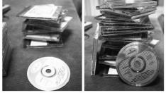 Discos CD o 'compact disc' que rondaban por la redacción de HERALDO a principios de 1989