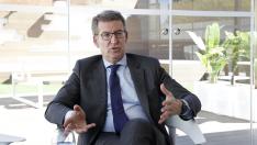 Alberto Núñez Feijoo, este domingo, en un momento de la entrevista.