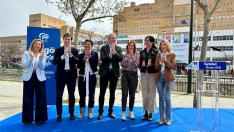 Azcón y su equipo, en el acto de precampaña centrado en la sanidad