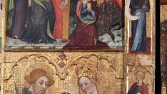 El retablo, una vez avanzados los trabajos de restauración