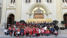Las campeonas de la Copa de la Reina han sido recibidas por el presidente de Aragón, Javier Lambán.