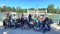 Familias, profesores y alumnos del CEE Jean Piaget, en Madrid.