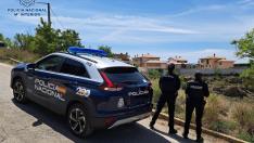 Agentes de la Policía Nacional en Teruel.
