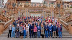 Acto electoral del PSOE en Teruel con Javier Lambán al frente de la representación socialista