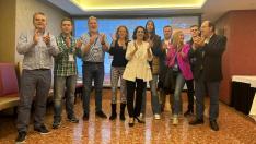 Emma Buj, candidata del PP a la alcaldía de Teruel, al conocer su victoria en las elecciones municipales de 2023.Emma Buj, candidata del PP a la alcaldía de Teruel, al conocer su victoria en las elecciones municipales de 2023.