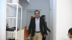 Carlos Ortas, poco antes de su comparecencia ante los medios.