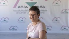 Sonia Fita, en la sede de Amac-Gema, tras de una sesión de espalda sana.