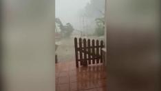 Viento huracanado y granizo en Bárboles