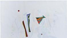 La obra 'Un paraíso' (2009) con sus capas, sus veladuras y estratos, y las manchas de color