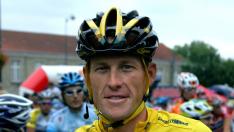 Armstrong celebrando su séptimo Tour