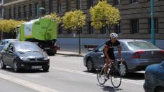 Un ciclista en Zaragoza