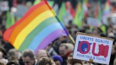 Los favorables al matrimonio homosexual salen a las calles de Francia