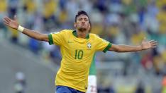 Naymar, en una imagen de archivo con Brasil.