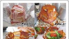 Truco de cocina: cuencos de bacon para ensalada