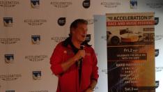 David Hasselhoff en la presentación del evento Acceletarion