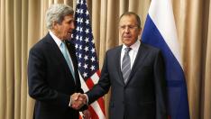 Kerry y Lavrov, durante el encuentro