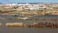 Inundaciones por las riadas de 2013 en Pina de Ebro