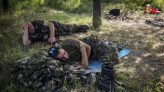 Soldados rusos en la frontera de Ucrania