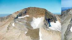 El Posets, uno de los cuatro aparatos glaciares catalogados por el Ministerio de Medio Ambiente en el propio macizo del Poséts, ha pasado de ser un glaciar a un helero.