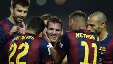 Messi acecha a Zarra; Xavi de genio y Neymar se luce