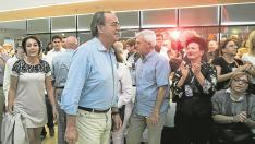 Pérez Anadón, momentos antes de intervenir ante 250 militantes socialistas.