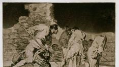 Grabado de 'Disparates' de Goya.