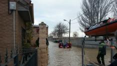 La riada del Ebro comienza a descender en las zonas afectadas