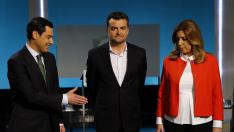 El debate más bronco de Díaz, Moreno y Maíllo en la recta final de las elecciones andaluzas